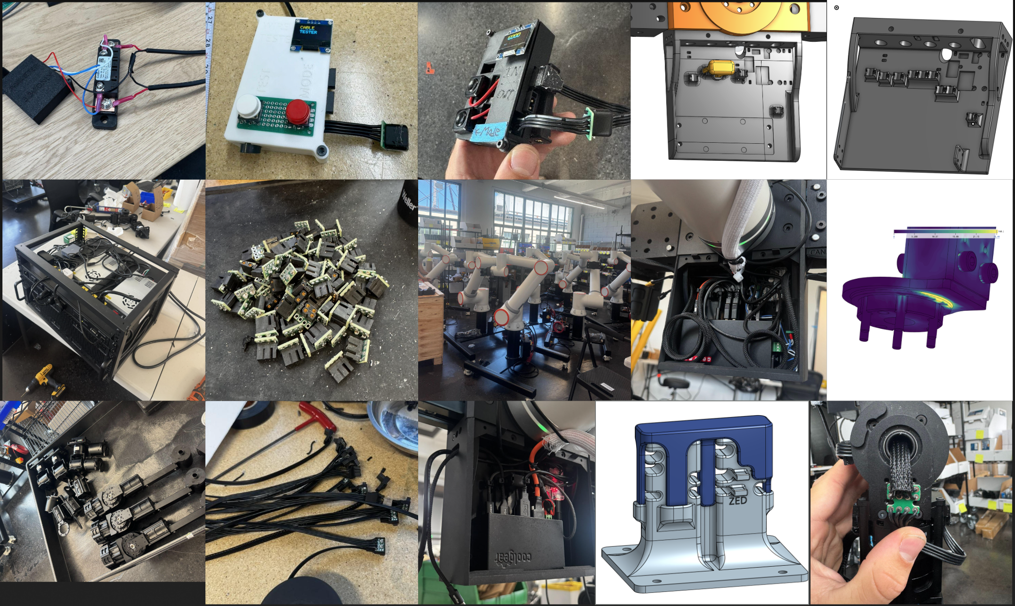 Ultra Robotics internship photo collage